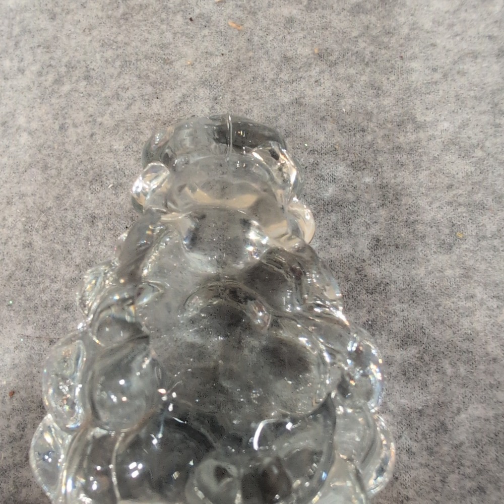 Vintage Clear Textured Art Glass Bubble Turtle Figurine Paperweight MCM - Picture 5 of 6